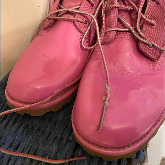 Hot Pink Timberland Boots - Picture 4 of 9